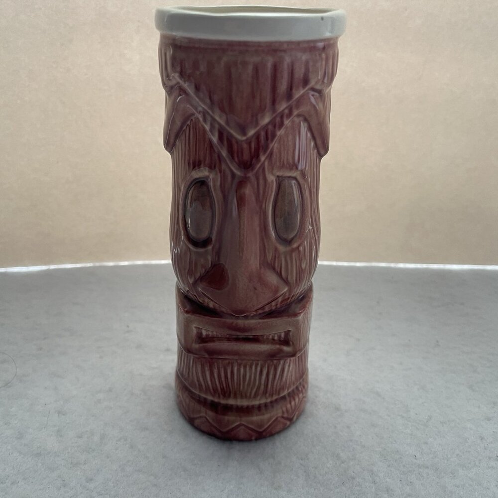 Tiki Mug Hobbyist Straight Lip Bamboo Villa Signed Hawaiian Ceramic Vintage